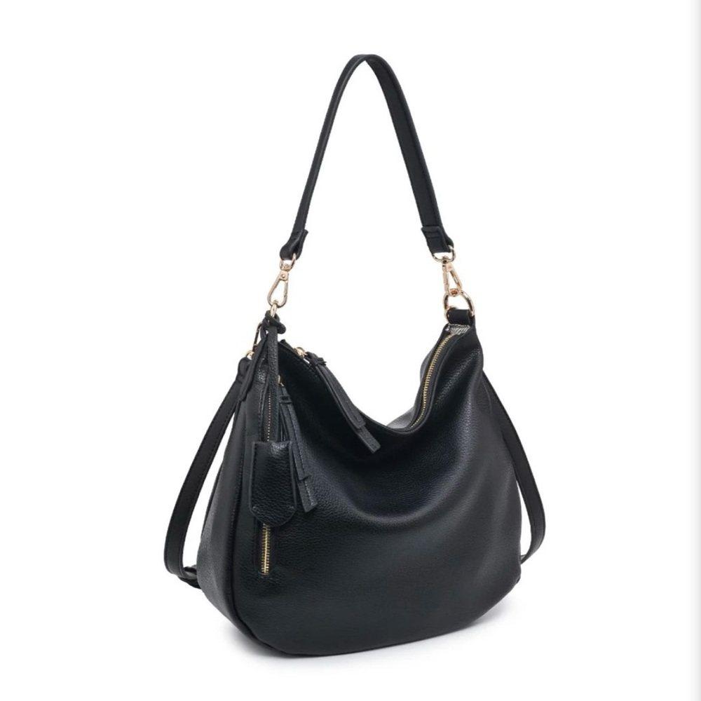 Urban Expressions Rhett Hobo Bag - Black w Gold Hardware